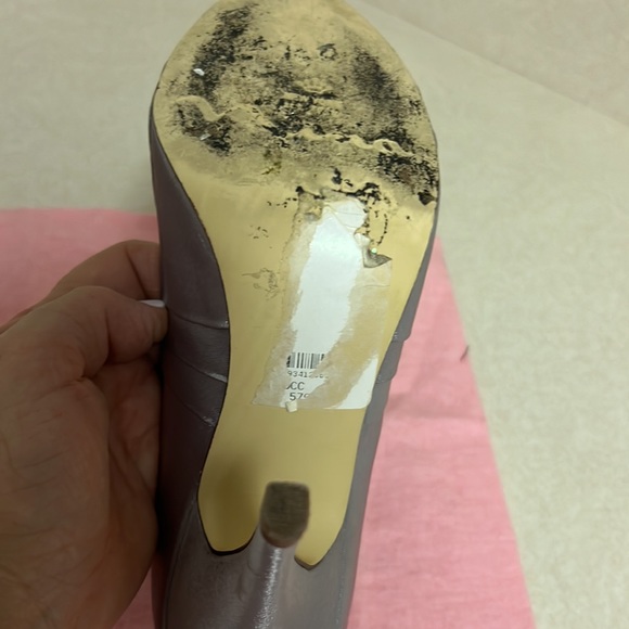 Nina silver metallic high heeled ladies shoes size 6 - Picture 6 of 9